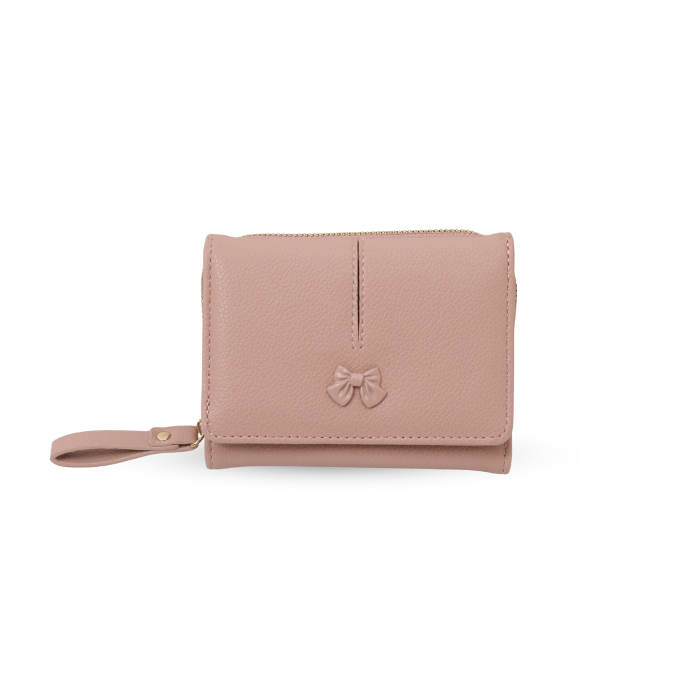 Ribbon&eacute; 柔霧翻蓋零錢中夾 女夾 韓系氣質皮夾 可愛短夾 人氣女用皮夾 情人節禮物