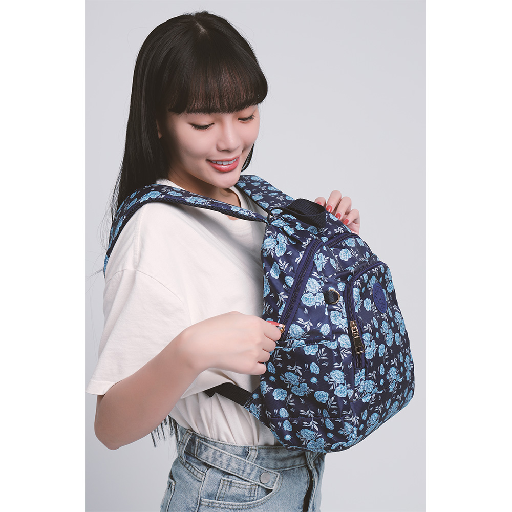 【lapagayo】典雅玫瑰尼龍後背包-PI-06399A-1-56藍色, , large