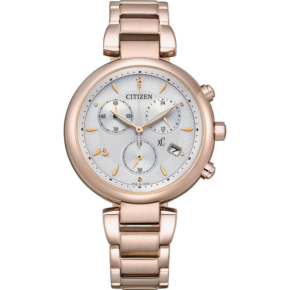 CITIZEN 星辰 XC 亞洲限定 光動能計時女錶 FB1456-65A, , large