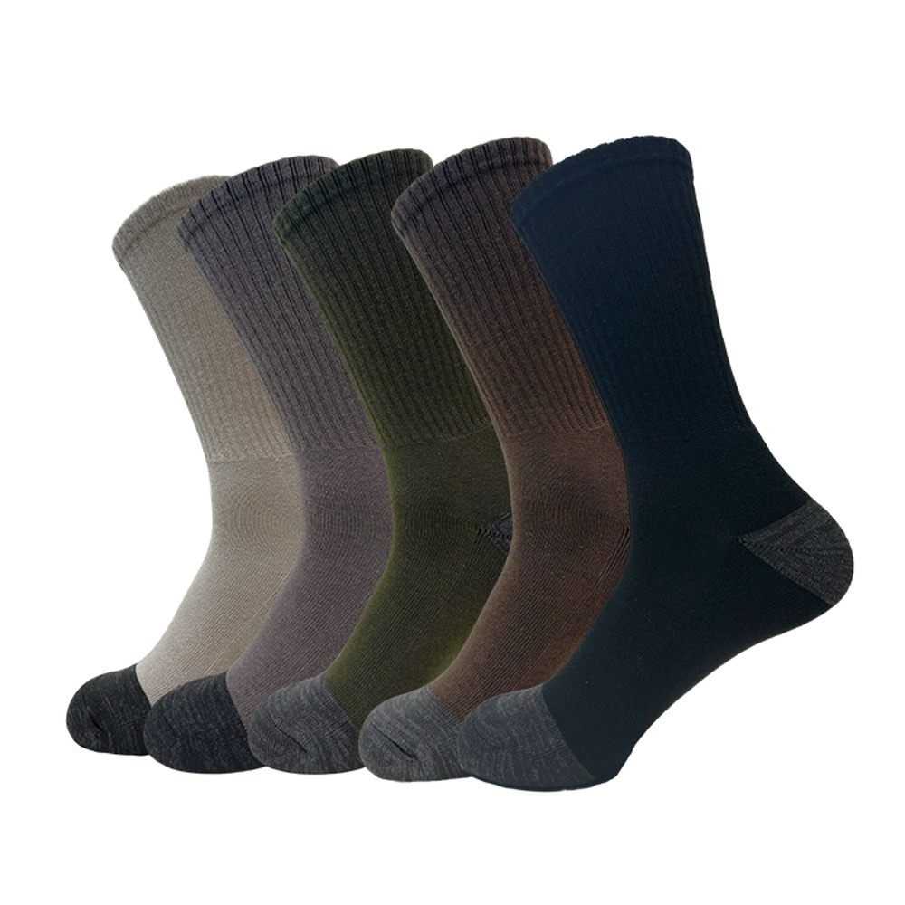 【D&G】速效機能4/4氣墊運動男襪<黑>D570 長襪 中筒襪 襪子 抑菌消臭, , large