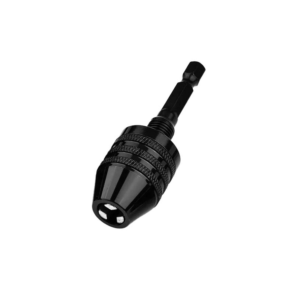 1/4" hexagonal shank three-jaw chuck 6.35mm (0.3-6.5mm) black, , large