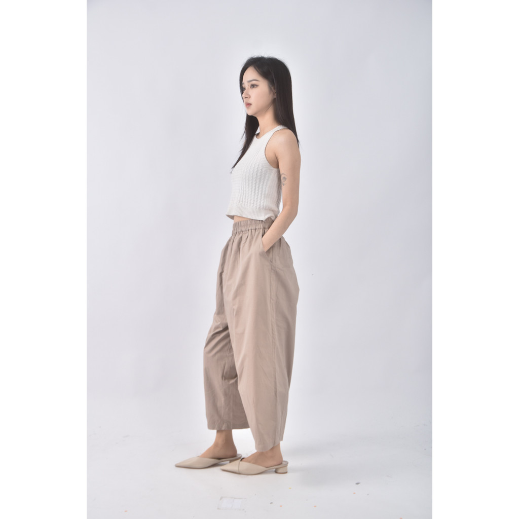 (4XL（含）以上) aribobo高腰寬鬆棕色長褲二手衣, , large