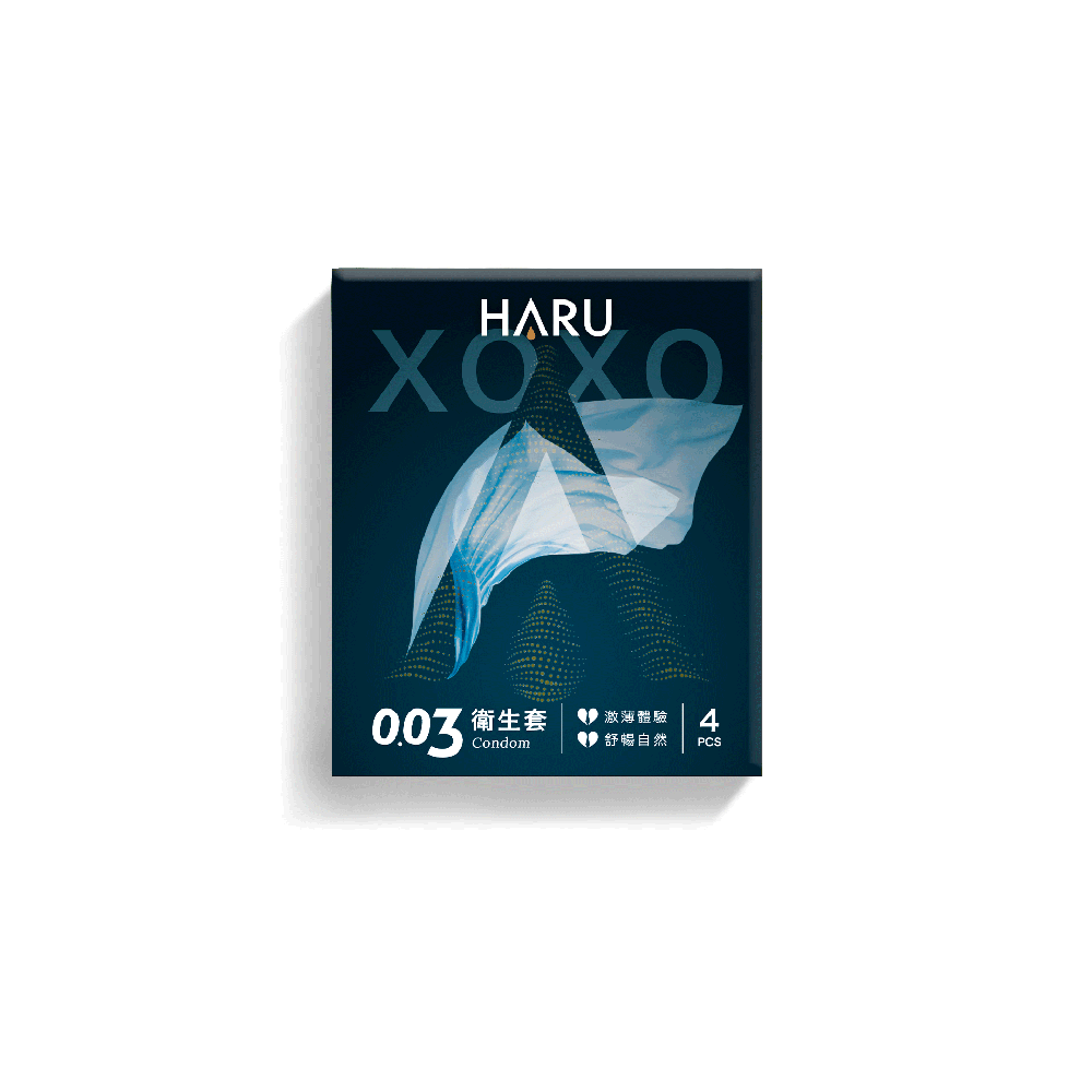 【HARU 含春】XOXO 0.03 超激薄保險套 4入衛生套, , large