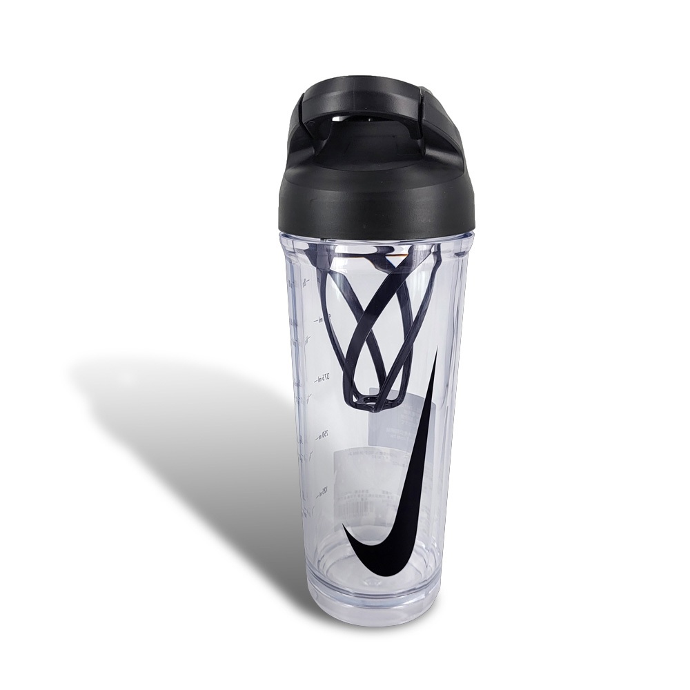 NIKE 雪克水壺 24OZ/709ml 健身 運動 水壺 水瓶 隨身杯 奶昔杯 搖搖杯 蛋白粉 可機洗 防漏 綠 黑, 黑, large