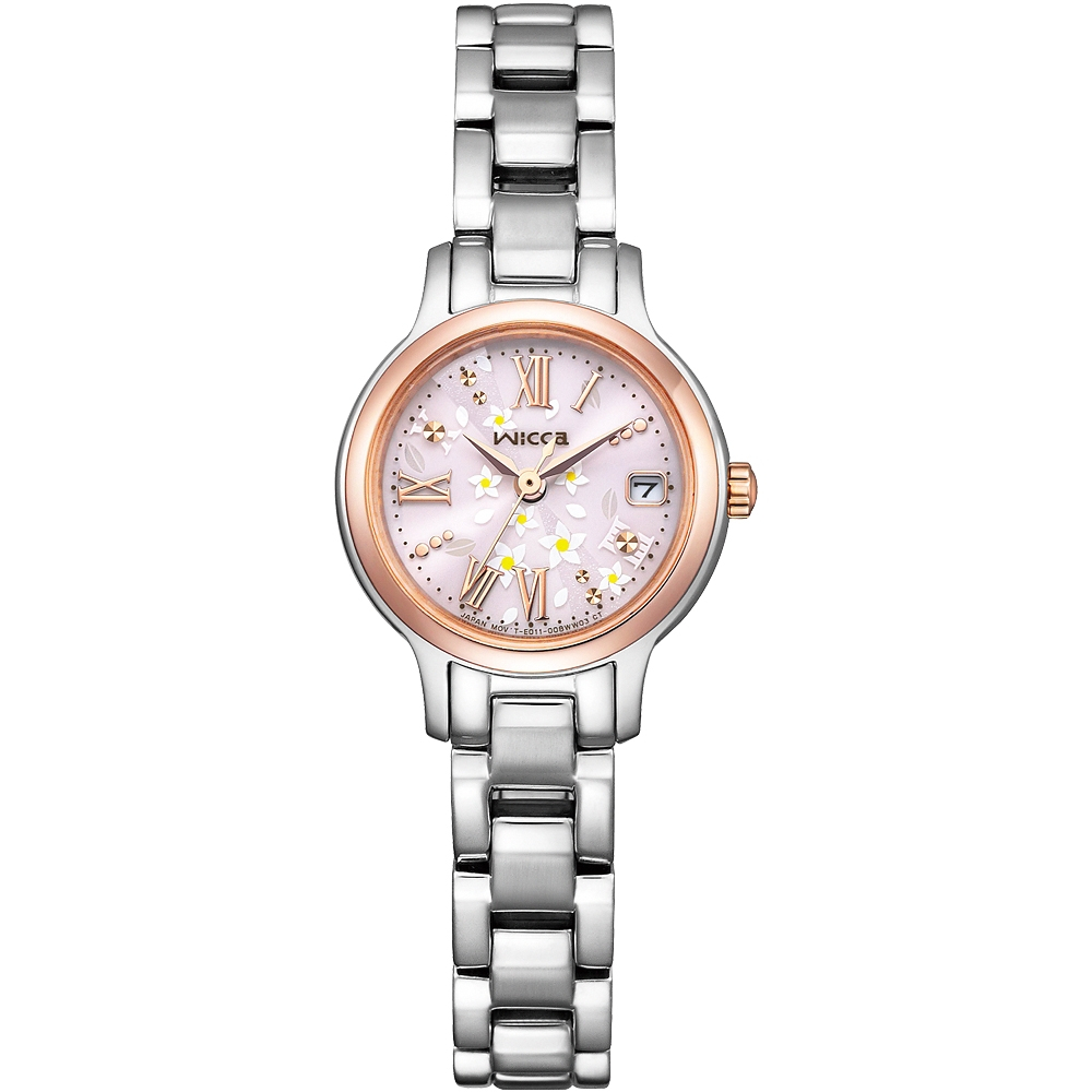 CITIZEN 星辰 Wicca 台灣限定款 茉莉花太陽能女錶 送禮首選-24mm KH4-939-93, , large
