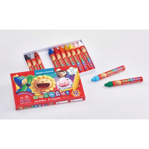雄獅  蠟筆巨無霸12色(WNJ12), , large