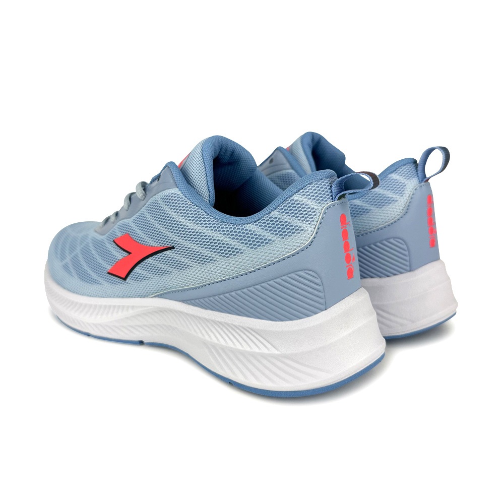 DIADORA迪亞多那 透氣慢跑女鞋 女運動鞋 慢跑鞋 時尚 散熱 透氣 康特杯 保護後跟 緩震 耐磨 止滑 灰藍 藍桔, , large