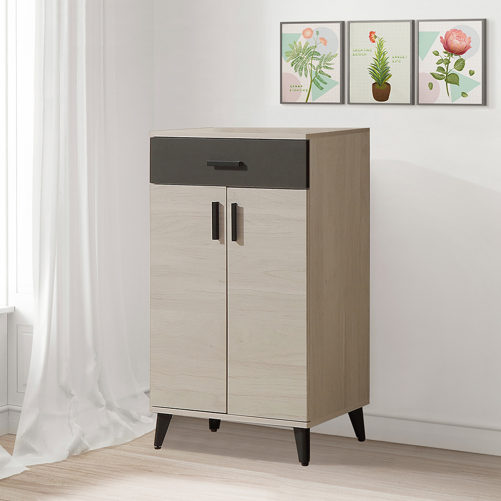 【唯熙傢俱】米可橡木白2尺鞋櫃, , large