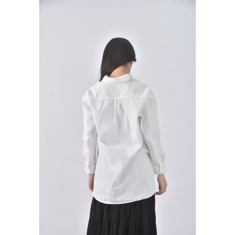 (F) prep長版白色襯衫上衣二手衣, , large