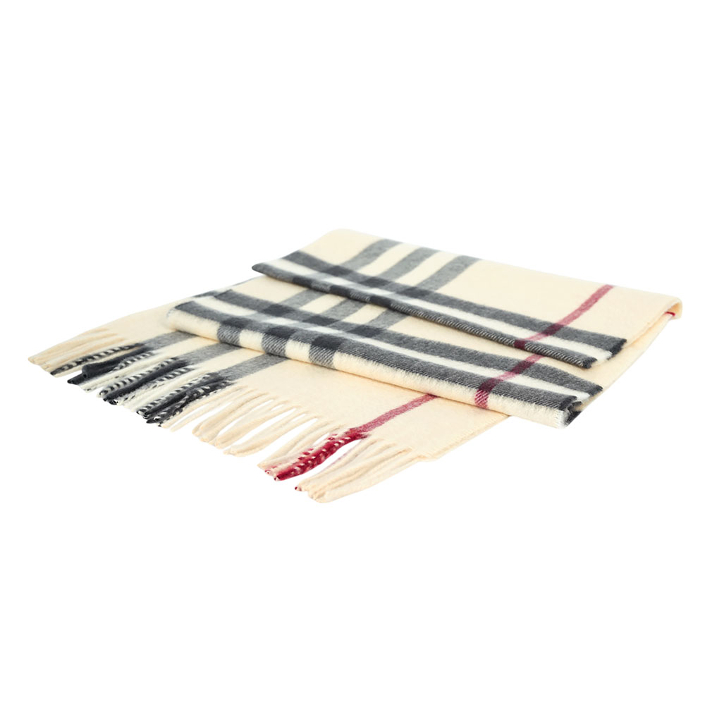 BURBERRY 基本款經典格紋喀什米爾圍巾/石色, , large