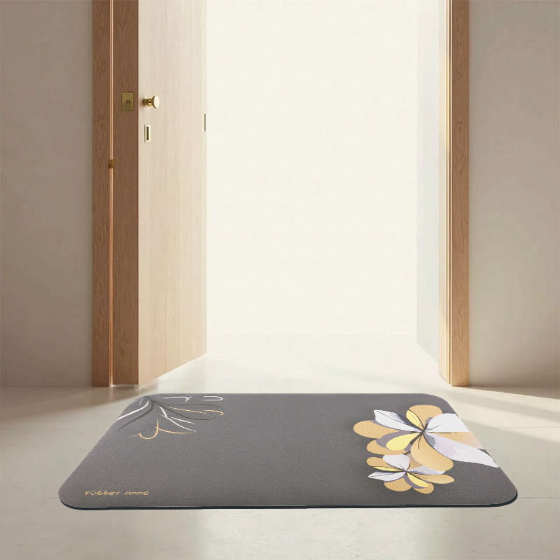 【Monster】 Soft Diatomaceous Earth Absorbent Mat – Essence of Wind Series (60x40cm) – Misty Gray, , large