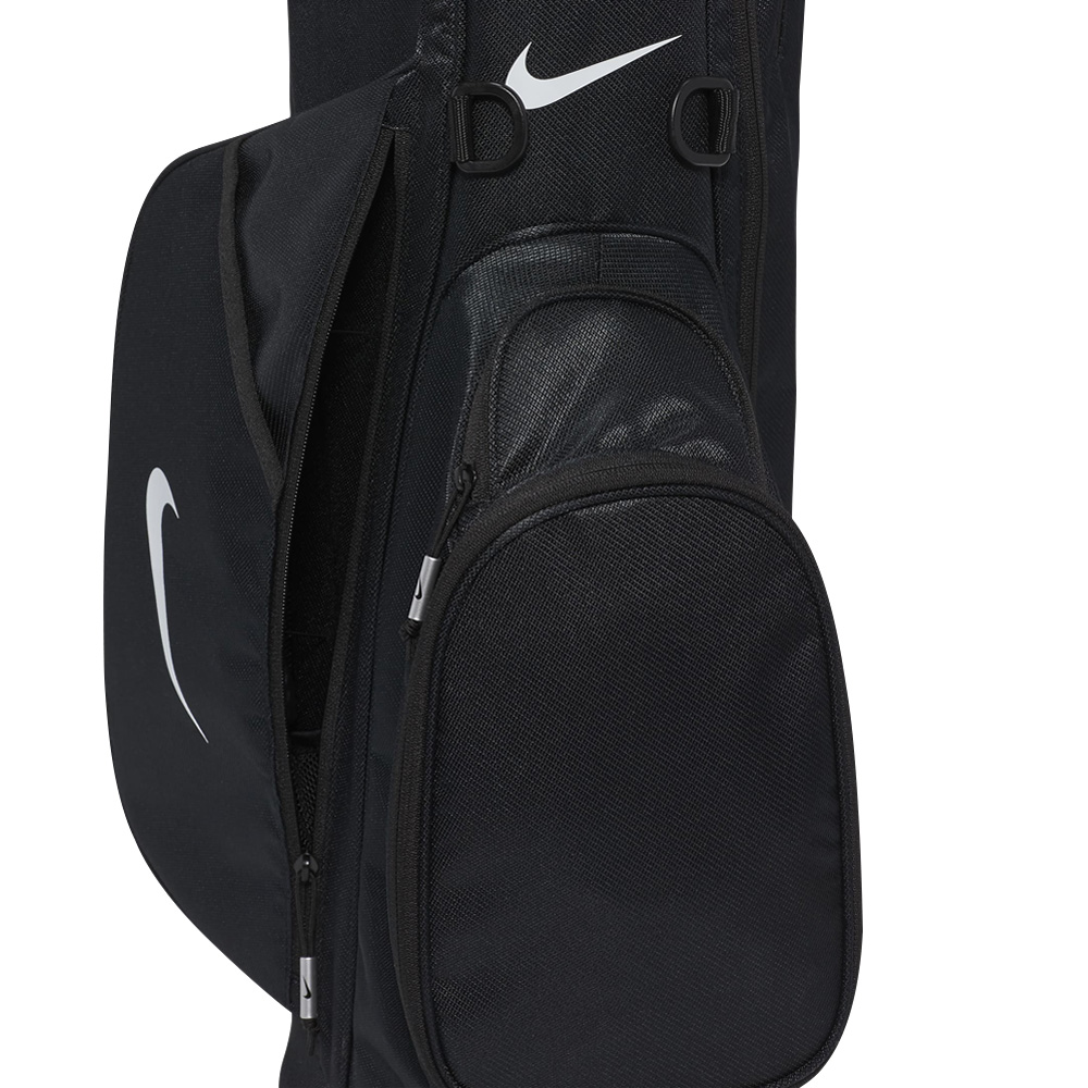 NIKE SPORT LITE 腳架袋 球桿袋 高爾夫球袋 5格 防水罩 雙背帶 黑 白 白黑紅 黑黃 淺藍 銀綠 淺灰橘, 黑＊預購, large