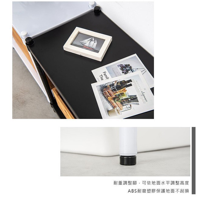 【Y HOUSE】90x45x120 cm 4-layer hole-free iron plate storage rack rack iron rack - black paint, , large