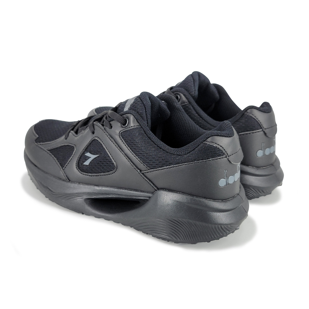 DIADORA迪亞多那 時尚透氣慢跑女鞋 女運動鞋 慢跑鞋 寬楦 防潑水 保護後跟 吸震 減壓 厚底 耐磨 止滑 黑 米, , large