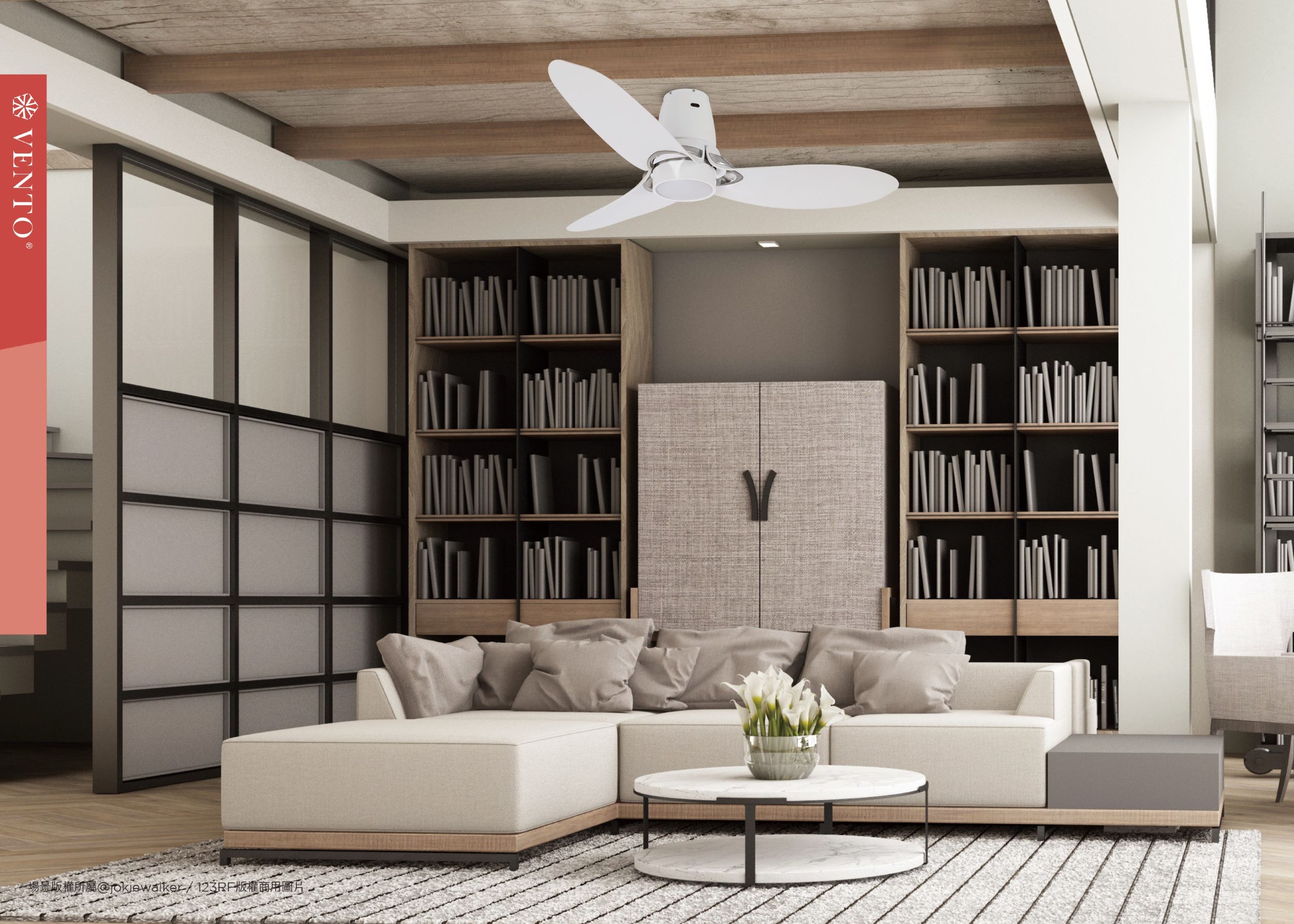 【VENTO芬朵】48吋 DC直流馬達 AEOLOS系列 有燈款 遙控吊扇 霧黑色 台灣製造, 霧黑色, large