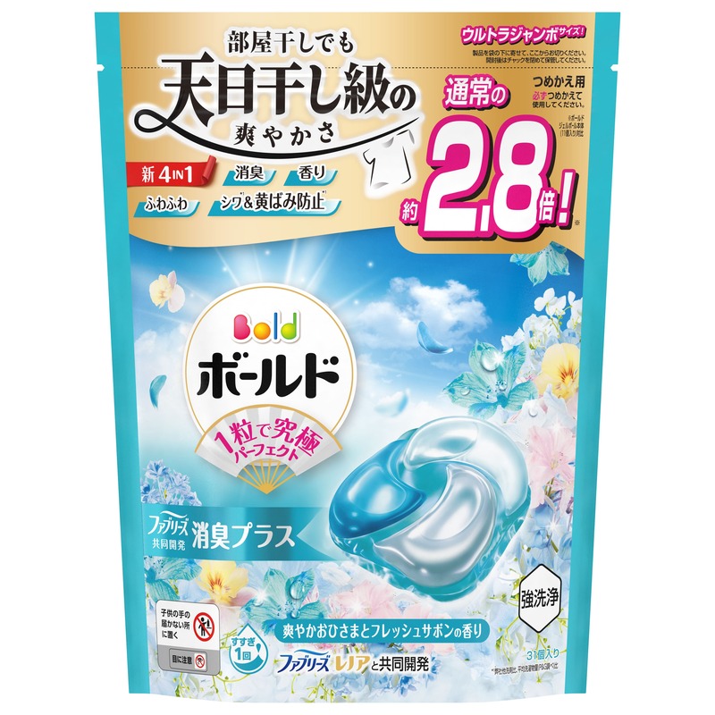 BOLD日本四合一洗衣膠囊袋裝-清淨花香, , large