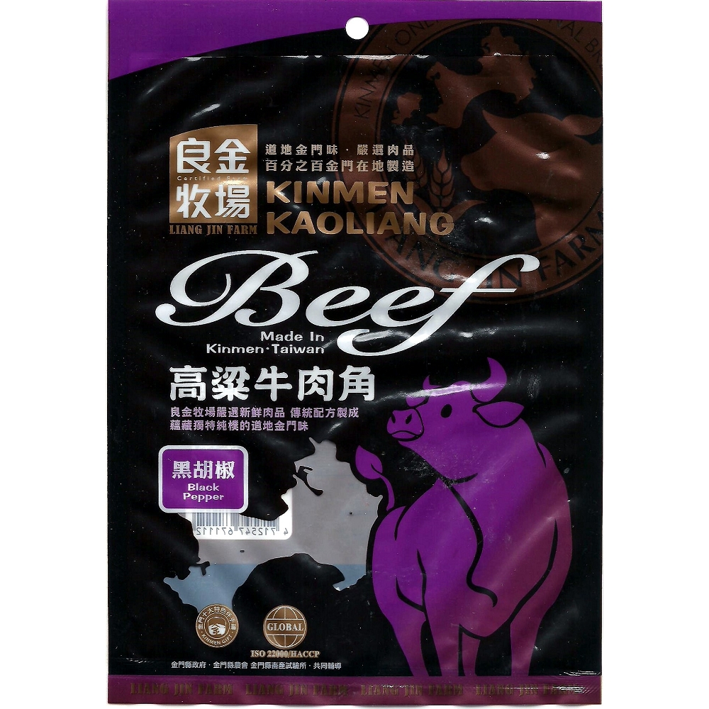 【良金牧場】高粱黑胡椒牛肉角6包(90g/包〉(免運費), , large