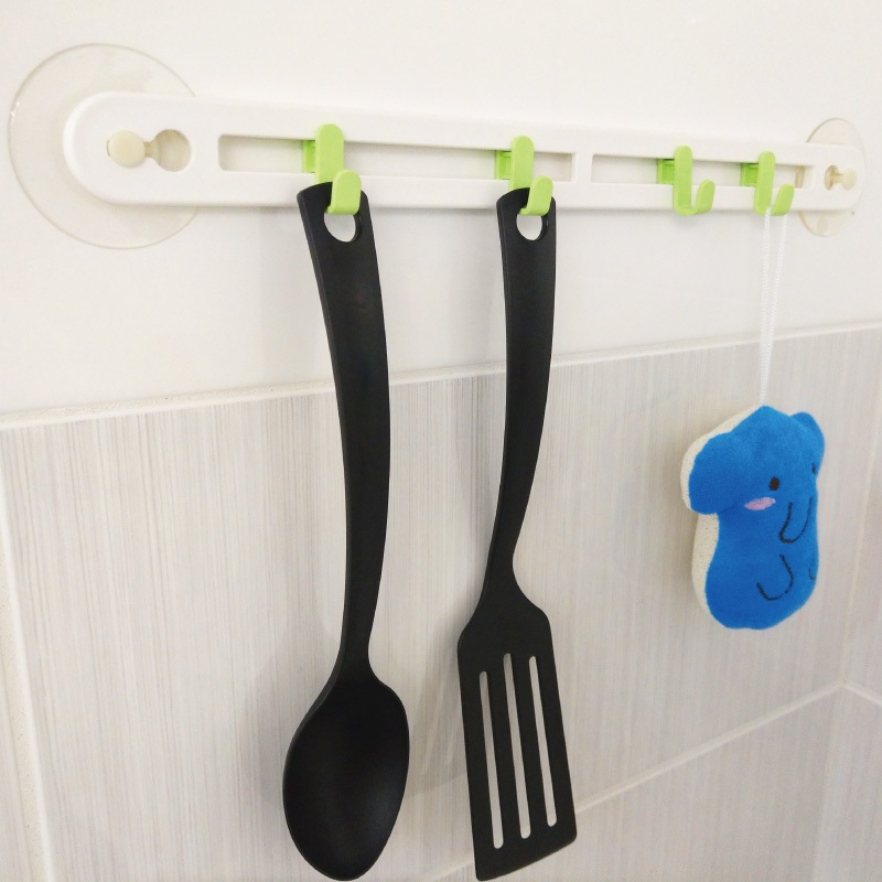 【收納精靈】RT-A8003 四入掛勾組 居家廚房 內附無痕膠片-白色, , large