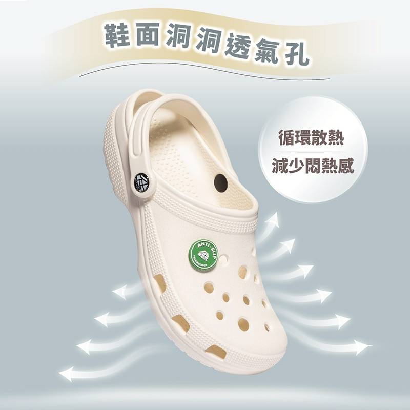 (eShoes) Banjia Home - Taqu Outdoor Non-Slip Slippers, Anti-Slip Slippers for the Elderly, Gardener's Shoes, Crocs, Plain White, 25CM, , large