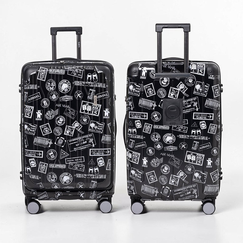 【Alldma鷗德馬】29吋第二代台灣味郵戳雙開箱AD35-黑郵(贈保護套CF7), 黑郵, large