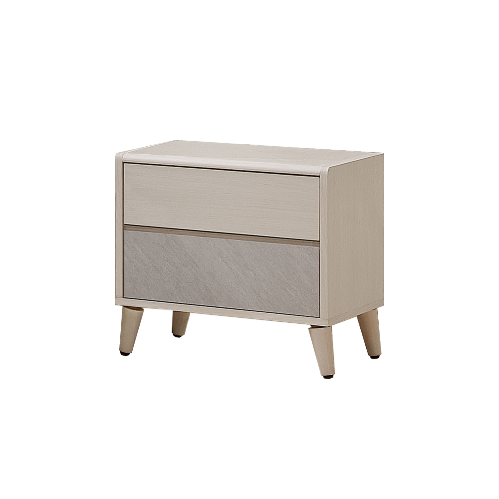 【唯熙傢俱】斯月橡木白床頭櫃