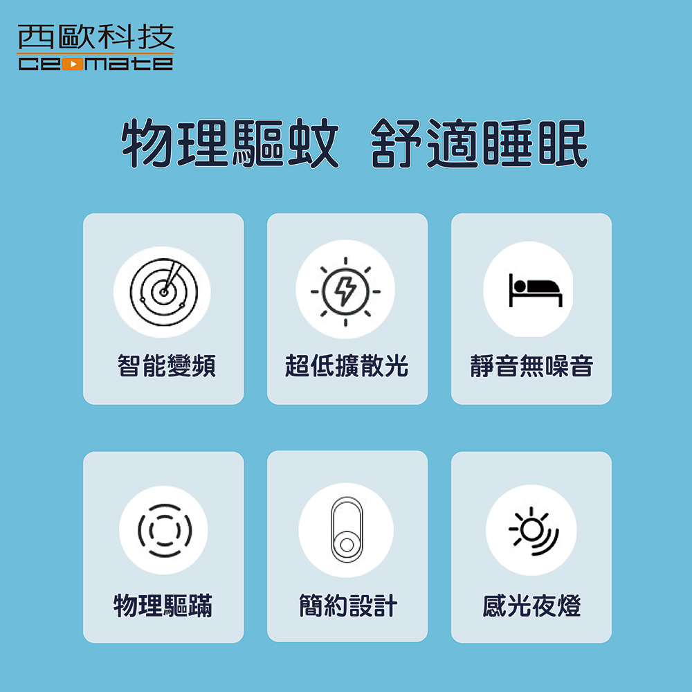 西歐科技 光感超聲波除蚊除蹣夜燈 白色 買一送一, , large
