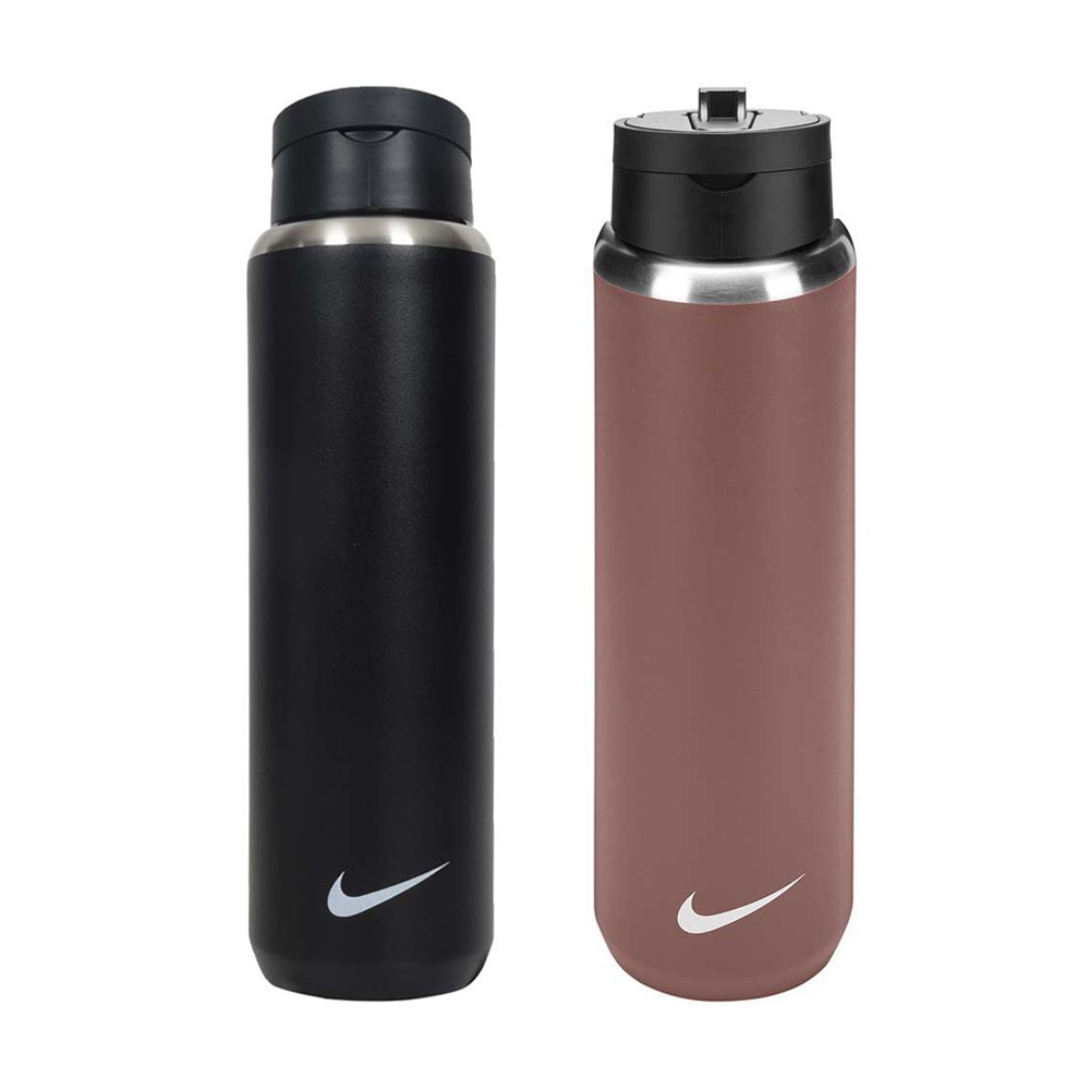 NIKE SS RECHARGE 吸管保冷瓶 24OZ 運動水壺 隨身杯 水瓶 耐用 便攜 人體工學 防漏 黑 咖啡紅