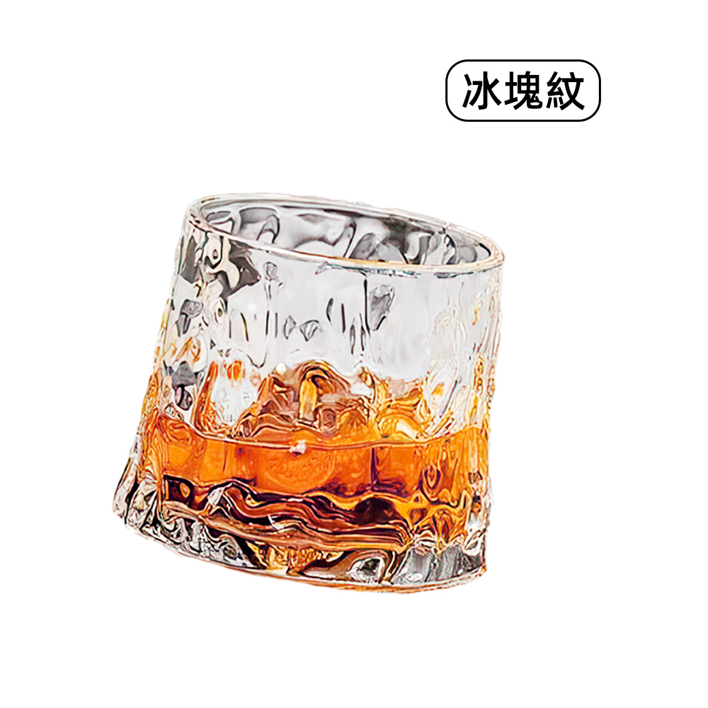 【上手家居】不倒翁威士忌酒杯 冰塊紋(玻璃杯/玻璃水杯/不倒翁杯/玻璃酒杯), , large