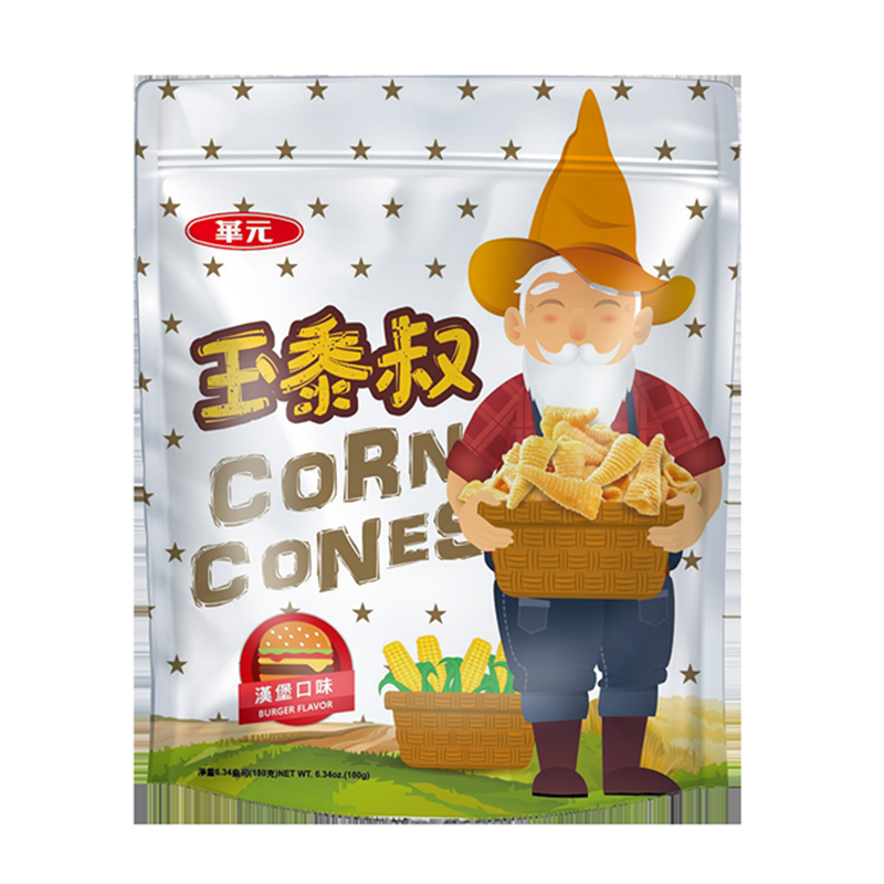 HwaYuan Corn Cones (Burger Flavor), , large