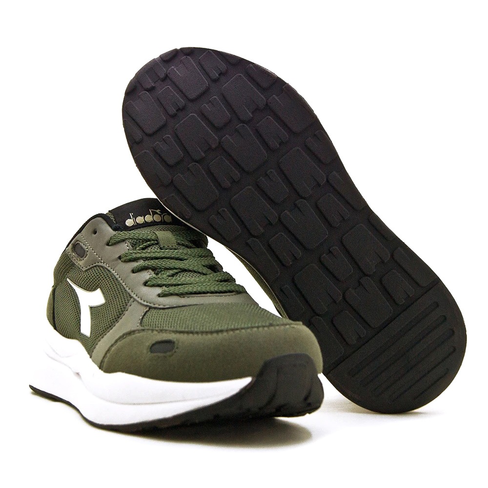 DIADORA迪亞多那 生活時尚運動鞋 男運動鞋 男鞋 慢跑鞋 寬楦 透氣 保護後跟 輕量 吸震 減壓 緩衝 黑灰 綠黑, , large