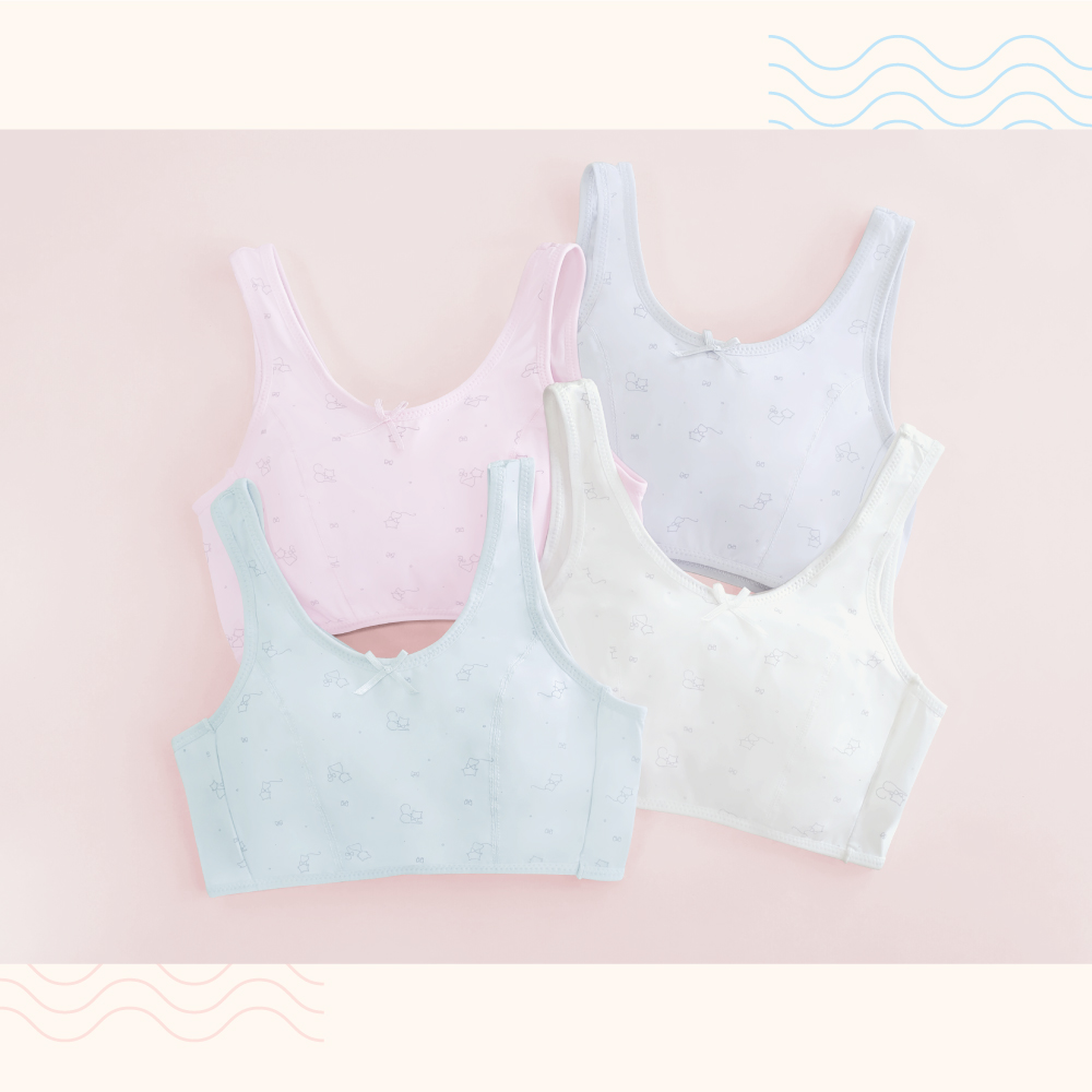 Clany MIT Seamless Wireless Bra – Pink Kitty Youth Cooling Bra, Size S–Q/2XL, Style 803, , large