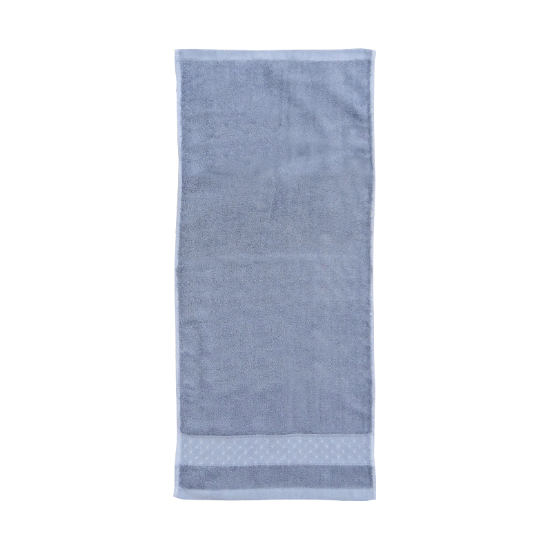 簡單工房編織紋毛巾, 灰藍色, large