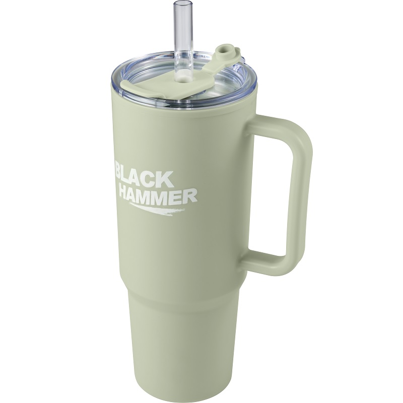 BLACK HAMMER 雙層繽FUN杯1150ml, 綠, large