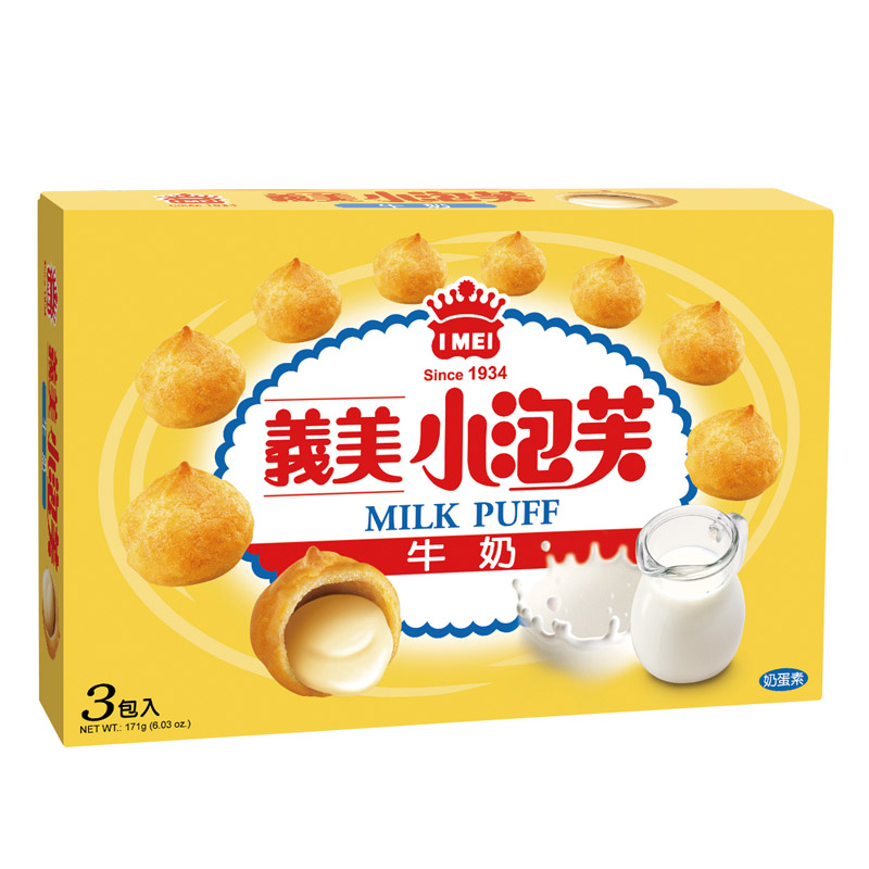 義美牛奶小泡芙(三入), , large