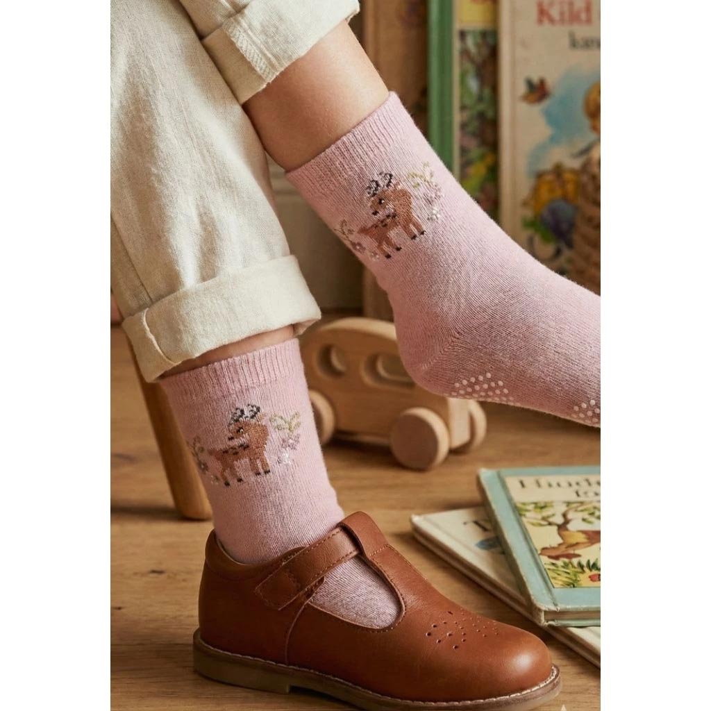 [Kaimei Cotton Industry] 10 pieces of random excellent pure cotton non-slip children's socks, forest cute pet style, animal children's socks, cartoon children's socks, cute socks, boys and girls socks, rabbit and small flowers, , large