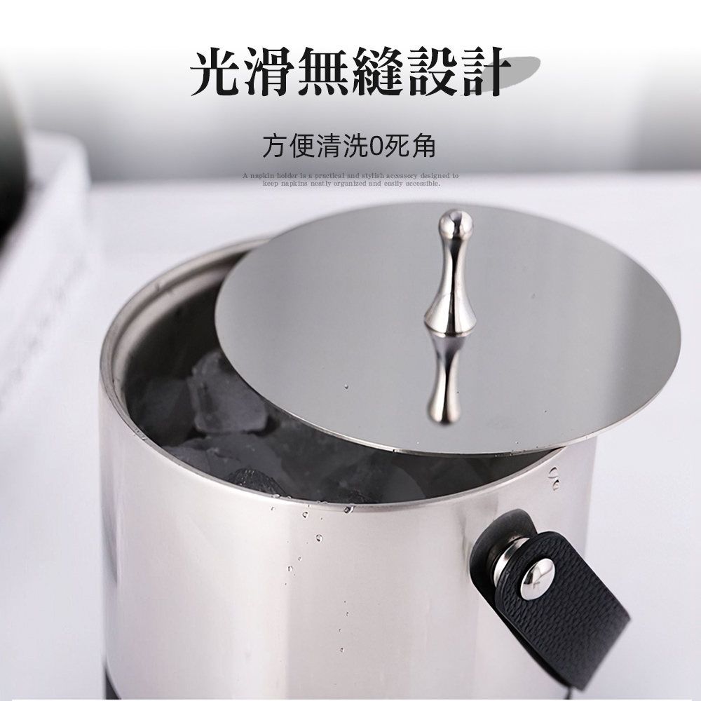【上手家居】304雙層不鏽鋼冰桶-4件套組 提把款(冰桶/冰塊桶/香檳桶/冰鎮桶), , large
