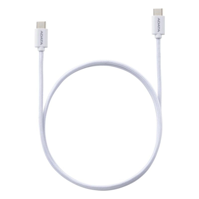 【ADATA 威剛】USB-C to USB-C 白色 充電傳輸線 編織線 長度 200cm, , large