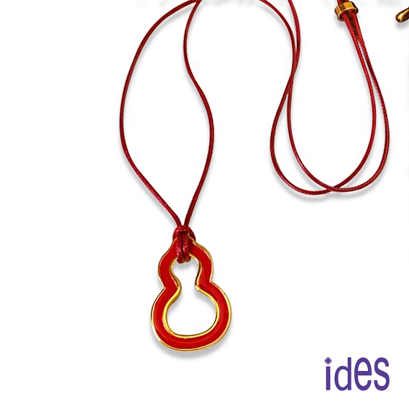 [ides愛蒂思] 輕珠寶時尚設計都會系列項鍊/紅繩葫蘆, , large