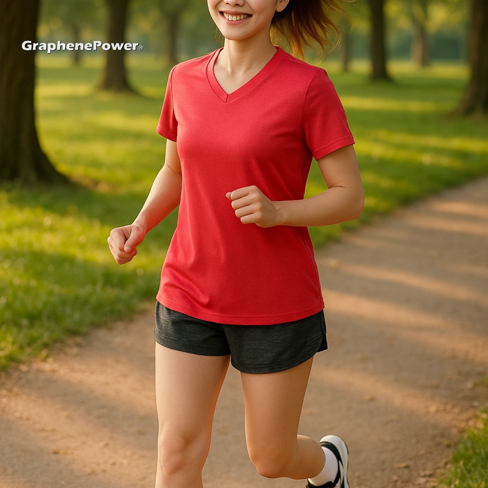 Graphene Thermal Circulation T-Shirt - Cherry Red/4XL, , large