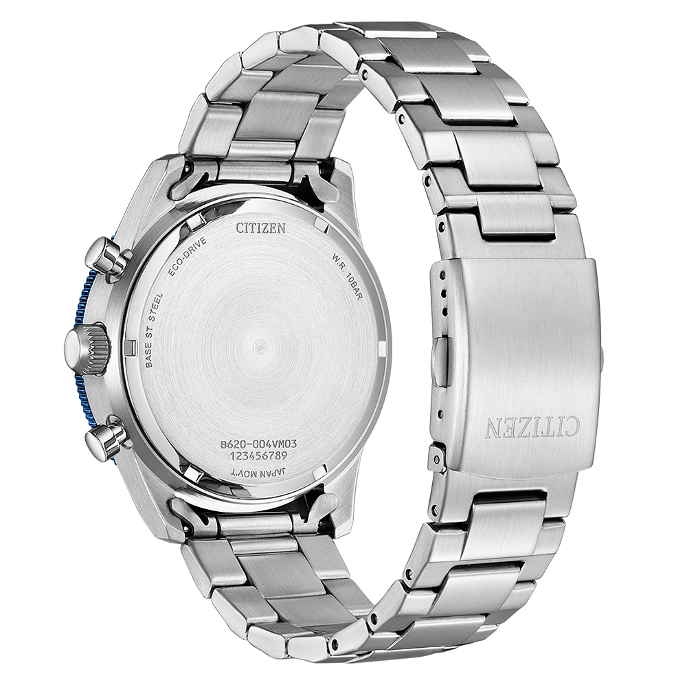 CITIZEN 星辰 光動能航空計時手錶-藍 CA4554-84L, , large