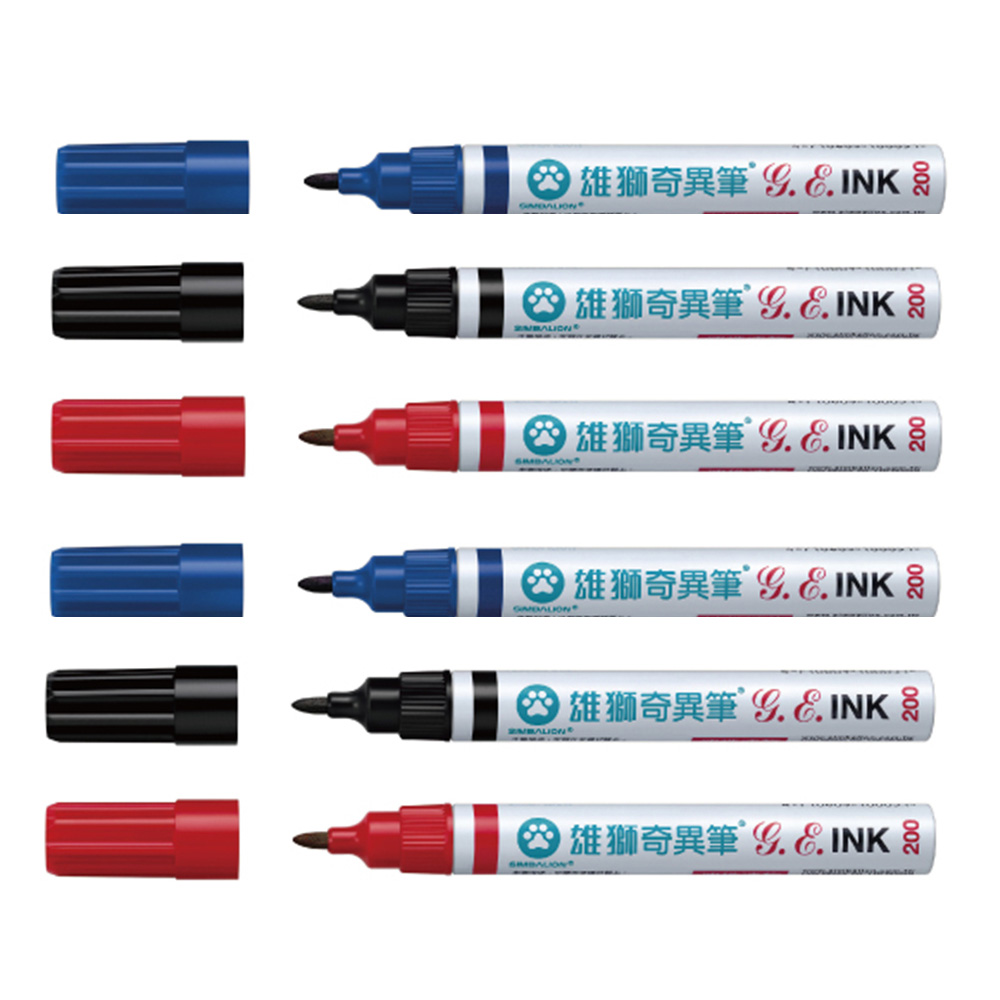 【龍品文創】 雄獅 200 藍.黑.紅各2支