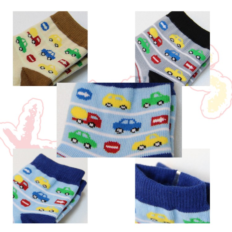 【BVD】汽車條紋1/2童襪<淺藍,17-21cm>B326 短襪 襪子, , large
