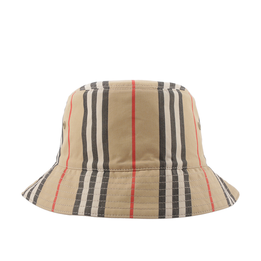 BURBERRY M號 經典條紋棉質雙面可用漁夫帽/米色, , large