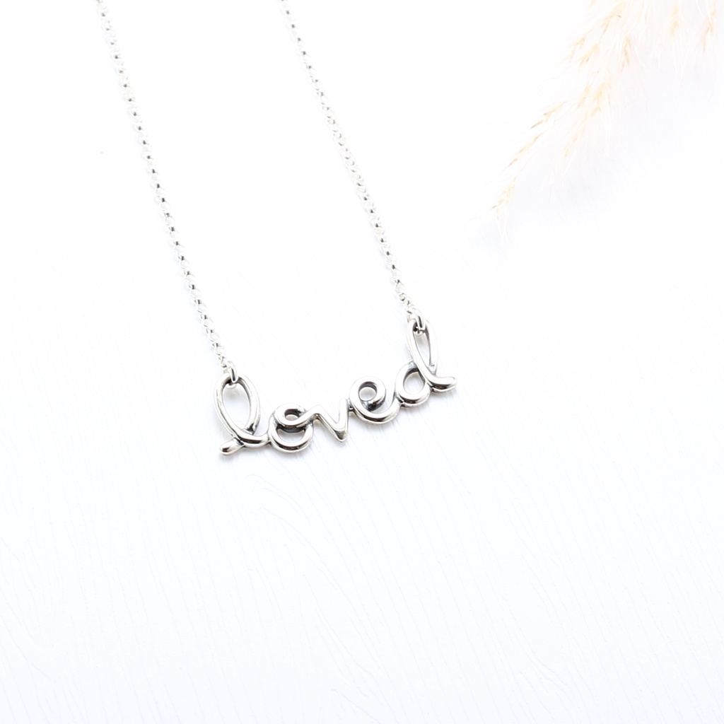 【Angel & Me】字母 珍愛 Loved s925 純銀 項鍊 周年 紀念禮物, , large