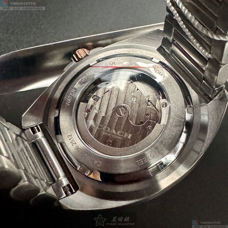[星晴錶業]COACH手錶,46mm,CH00214寶藍色錶面玫瑰金錶殼金銀相間精鋼錶帶款, , large