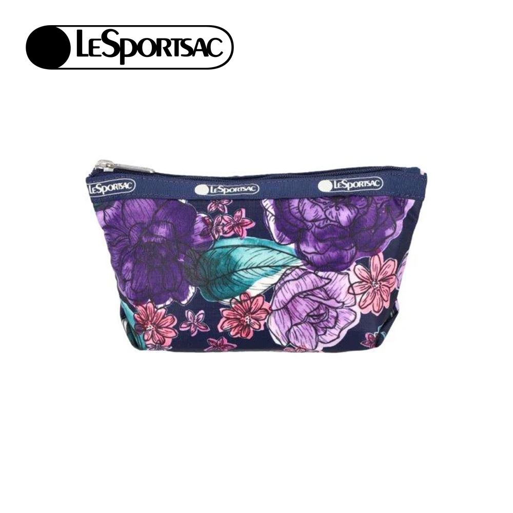 |快速出貨|Lesportsac Small Sloan Cosmetic 小型收納梯形化妝包/ 繪染花卉, , large