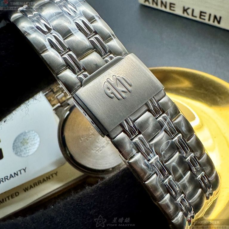 [星晴錶業]ANNE KLEIN手錶,34mm,AN00542寶藍色錶面銀錶殼銀色精鋼錶帶款, , large