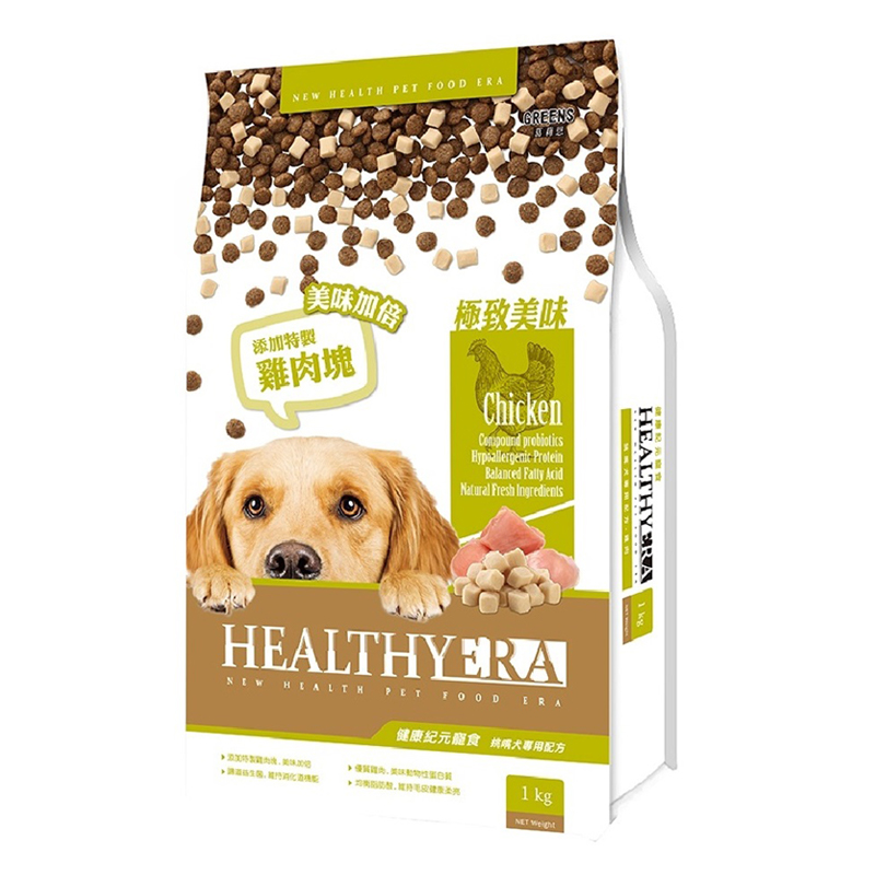【健康紀元】挑嘴配方狗飼料1Kg*8包組-雞肉塊口味, , large