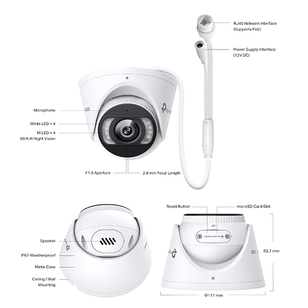 TP-LINK 昌運監視器組合 VIGI NVR1004H-4P 4路主機+VIGI C485/C385*4, , large