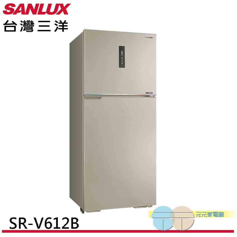 SANLUX台灣三洋 606公升雙門變頻冰箱SR-V612B, , large